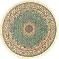 Tehran Traditional Round Rug 750201 Blue