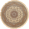 Tehran Traditional Round Rug 750558 Cream