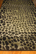 Alpi Animal Print Hallway Runner Rug 4978A Black