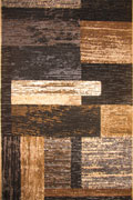 Alpi Geometric Hallway Runner Rug 9610A Black