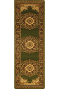 Fantastic Hallway Runner Rug 748 D. Green Black