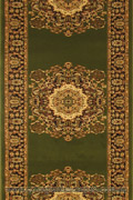 Fantastic Hallway Runner Rug 748 D. Green Black