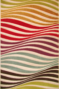 Infinity Hallway Runner Rug 4105X Beige Red