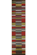 Infinity Hallway Runner Rug 4181X D.Lilac Red