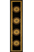 Maacoo Medallion Hallway Runner Rug 852 Black