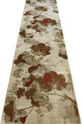 Morocco Floral Hallway Runner Rugs 0W80800 Cotton Brown LI