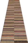Morocco Striped Hallway Runner Rug 0W499 Crimson Multi DU