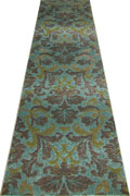 Morocco Hallway Runner Rug FC18943A Aqua Lt.Green Rev LJ