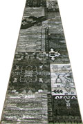 Patchworks Abstract Hallway Runner Rug 2998 Grey