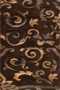 Pisa Floral Hallway Runner Rug 4329A Dark Brown