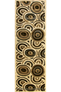 Pisa Circle Design Hallway Runner Rug 4334A White