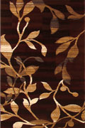 Pisa Floral Hallway Runner Rug A064A Black