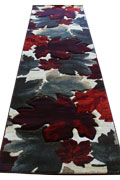 Pisa Floral Hallway Runner Rug G111A Burgundy