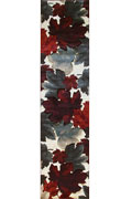 Pisa Floral Hallway Runner Rug G111A Burgundy