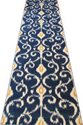 Rizzy Abstract Hallway Runner Rug BF013 Night Blue Yellow