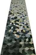 Rizzy Geometric Hallway Runner Rug BF064 Cotton Silver