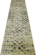 Rizzy Geometric Hallway Runner Rug BF082 Cotton Grey