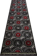 Romeo Hallway Runner Rug 9708D Black