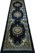 Bello Traditional Hallway Runner Rugs 99 Navy