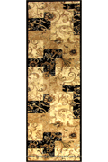 Rovigo Hallway Runner Rug 4634A Black Black