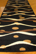 Sahra Hallway Runner Rug 2163-B44 Black