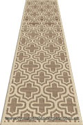 Marco Flatweave Hallway Runner Rug 3284F Tan Cotton LG