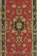 Tabriz Hand Knotted Wool & Silk Hallway Runner Rug