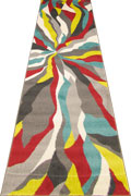 Boston Modern Hallway Runner Rugs A178A L. Grey Red