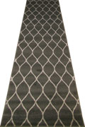 Boston Modern Hallway Runner Rugs B139A Black L. Gray