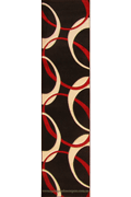 Nevada Hallway Runner Rug 8921A Black Red