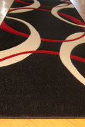 Nevada Hallway Runner Rug 8921A Black Red