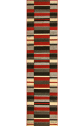 Nevada Hallway Runner Rug 8922A Red Black