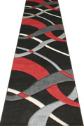 Nevada Hallway Runner Rugs 7790 Black Black
