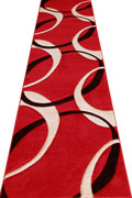 Nevada Hallway Runner Rugs 8921 Red Black
