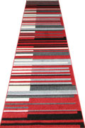 Nevada Hallway Runner Rugs 8914 Red Black