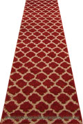 Marrakesh Shaggy Hallway Runner Rug 2496A Red Bone