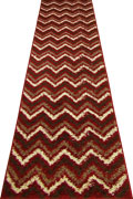 Stella Chevron Shaggy Hallway Runner Rug 1128A-BRD-BRD