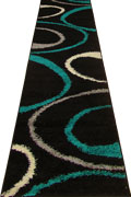 Stella Abstract Shaggy Hallway Runner Rug 1202A-TKZ-SYH