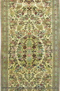 Hereke Hand Knotted Silk Hallway Runner Rug