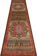 Chicago Traditional Hallway Runner Rug 420A Brown Blue