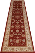 San Diego Traditional Hallway Runner Rugs 2117A Red Cream