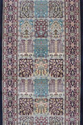 Melbourne Traditional Hallway Runner Rugs 87214 D. Blue