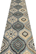 Vintage Hallway Runner Rugs HB293 Aqua Grey EV