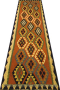 Persian Hand Woven Wool Kilim (Size 277 x 85cm)