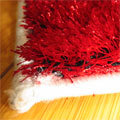 California Abstract Shaggy Rug 1383 White Red