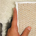 California Abstract Shaggy Rug 1383 White Red
