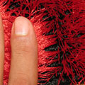 California Abstract Shaggy Rug 935 Red Black