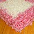 Santa Cruz Modern Shaggy Rug 2386 Pink White