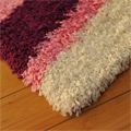 Santa Cruz Modern Shaggy Rug 2411 Pink White