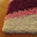 Santa Cruz Modern Shaggy Rug 2411 Pink White